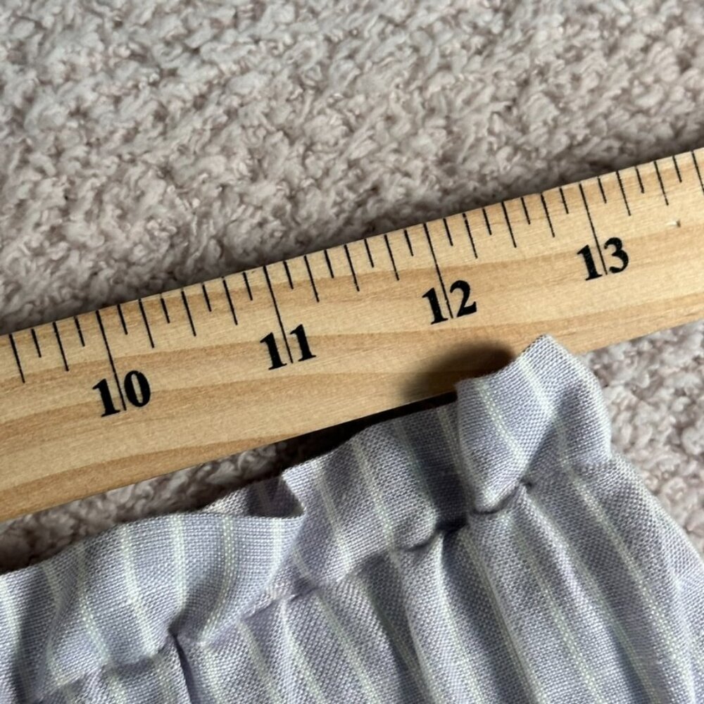 Madewell Womens Stripe-Play Drawstring Pull-On Paperbag Shorts XS Purple Wht NWT - Picture 8 of 11